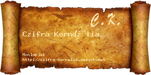 Czifra Kornélia névjegykártya